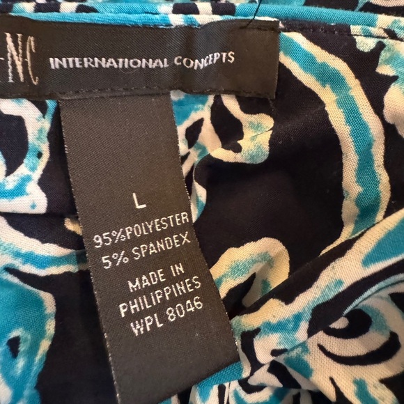 INC Women's Blue Paisley Strapless Maxi Dress Size L - Picture 9 of 10